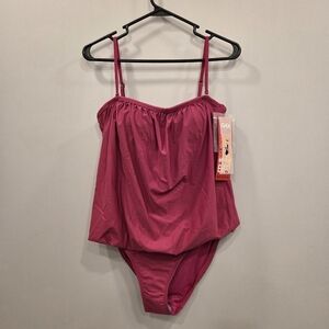 Spanx NWT Pink Swimsuit One Piece Size 10